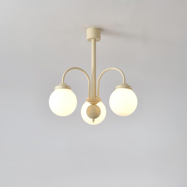 Glass Sphere Cream Chandelier - Image 22
